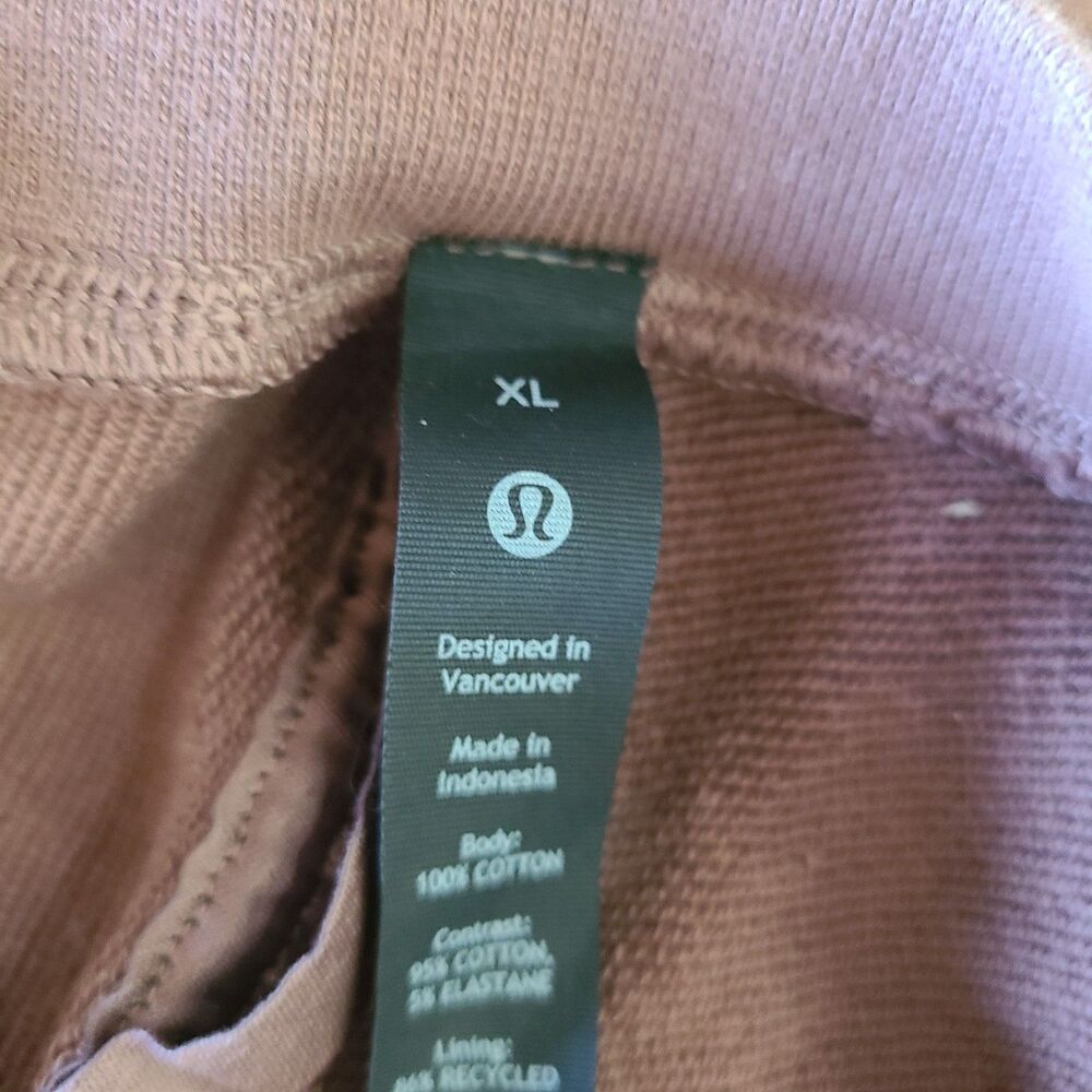 Lululemon Sweatshirt  XL‎ Brown Cinch Waist Zip Pocket Crewneck Pullover - Picture 8 of 11